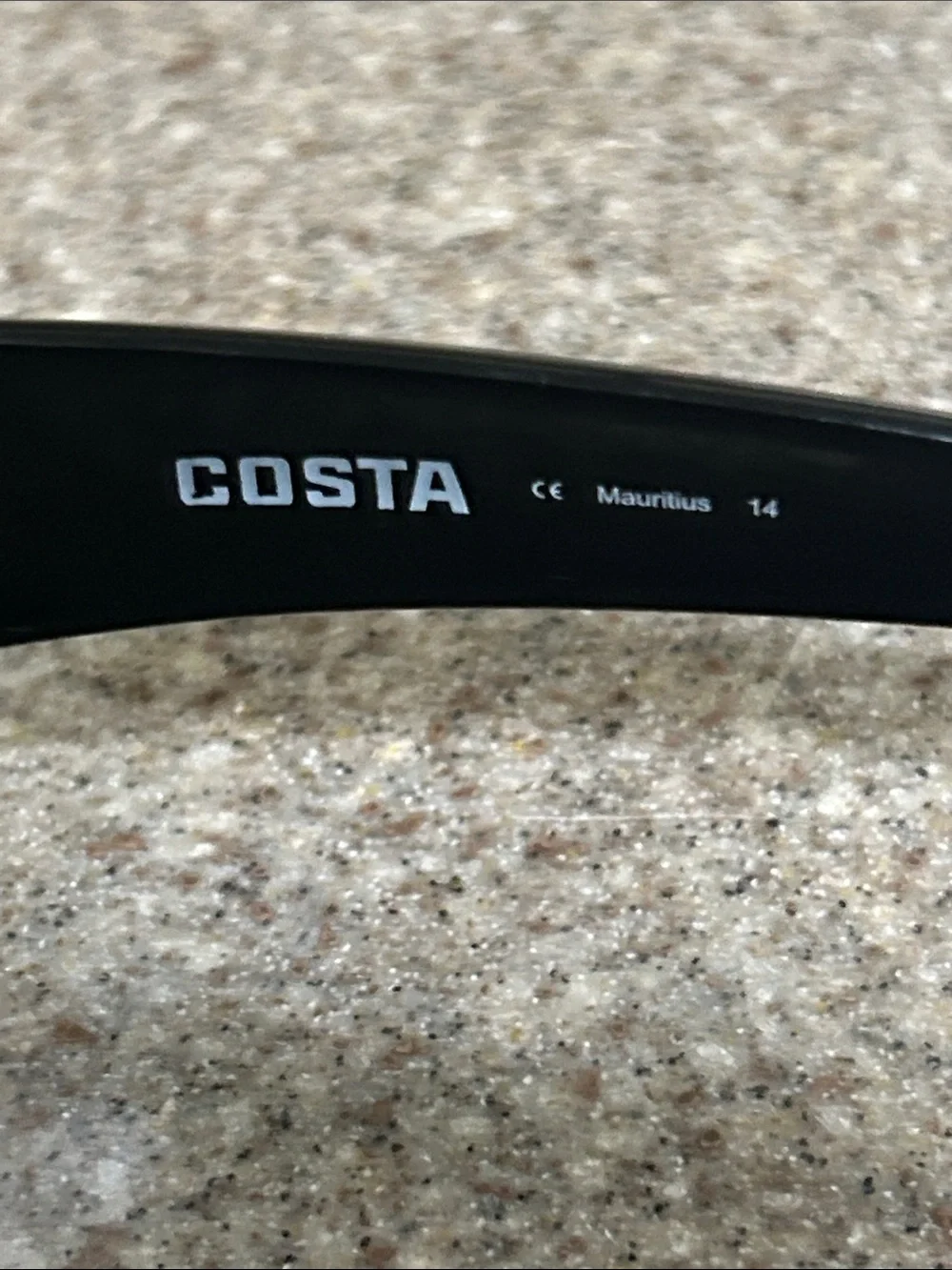 Costa Black Frame unisex Sunglasses with Blue Lenses